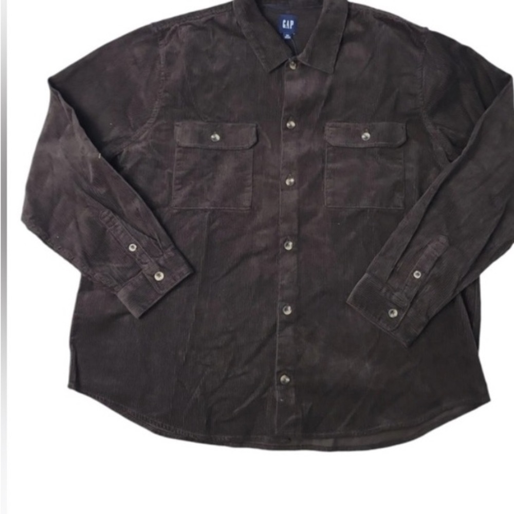 GAP Dark Brown Corduroy Button-Up Shirt